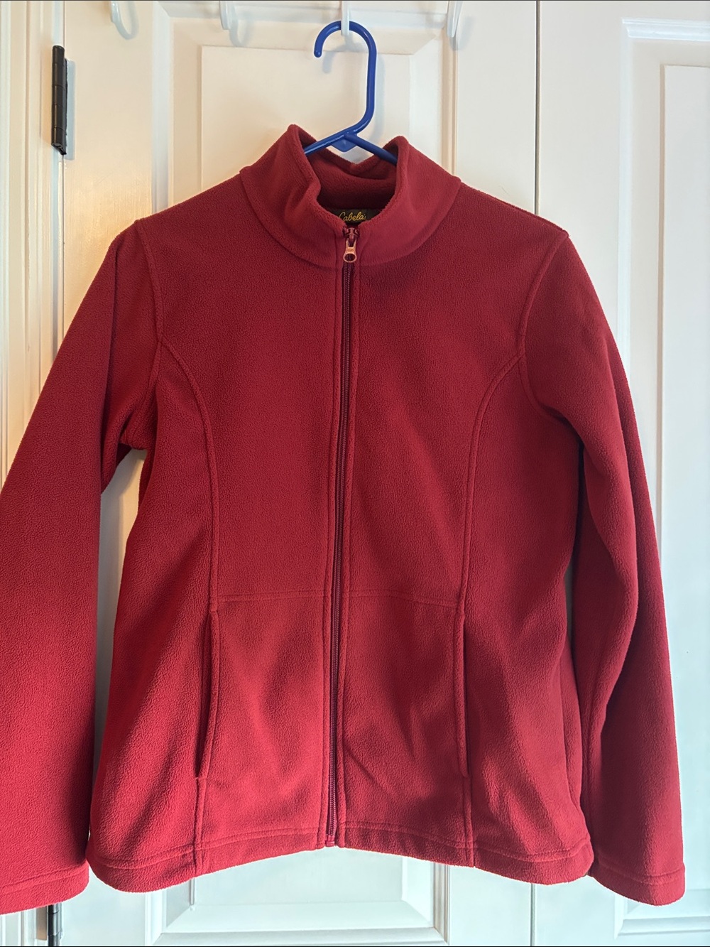 Cabela's Women's Deep Red Full-Zip Teddy Fleece Jacket